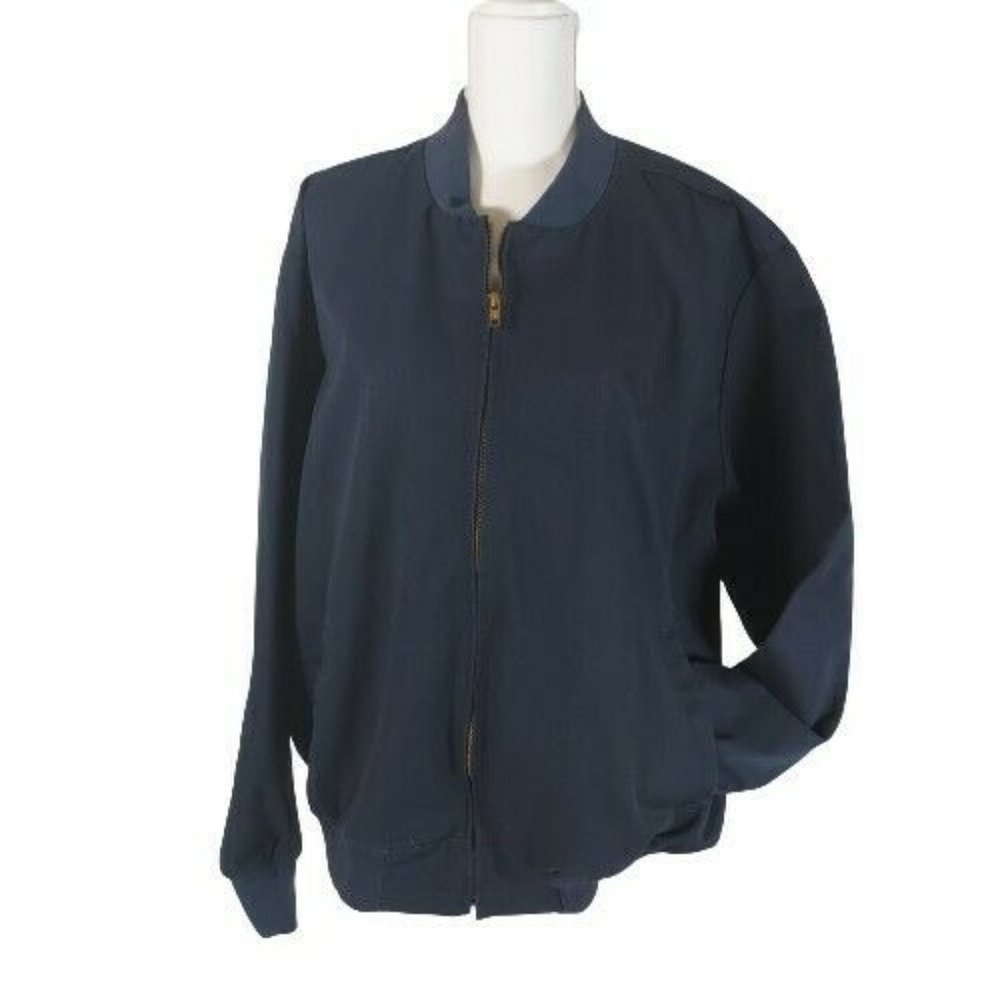 UniWear XXL Workers Bomber Jacket Full Zip Navy Blue